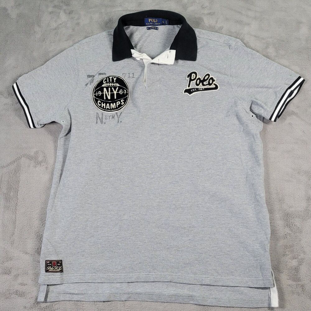Polo Ralph Lauren Polo Shirt Mens Large New York Basketball NY City Champs